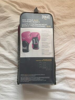 Everlast Pink and Black Pro Style Elite Training Gloves